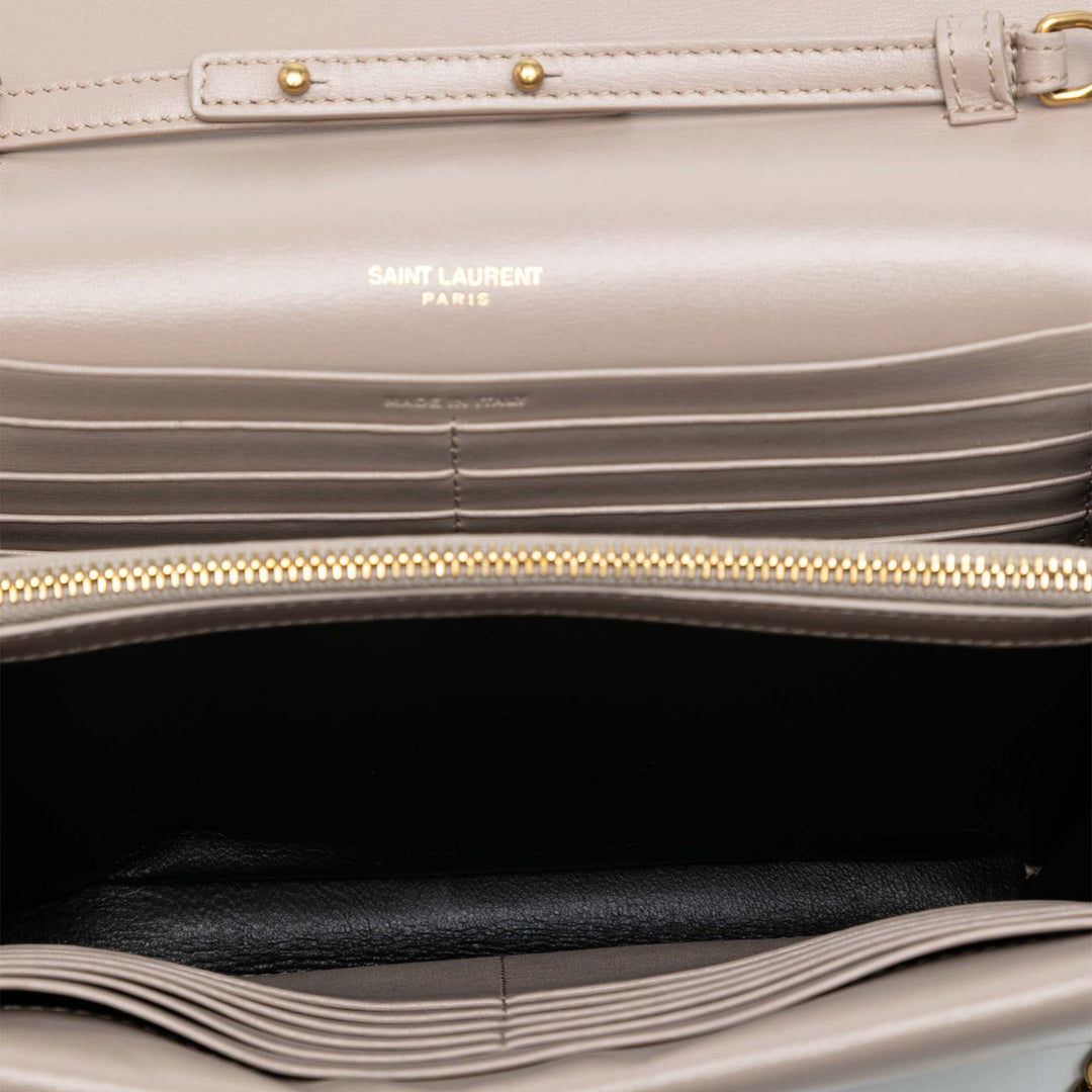 Saint Laurent Cuir Monogram Sulpice Wallet on Chain