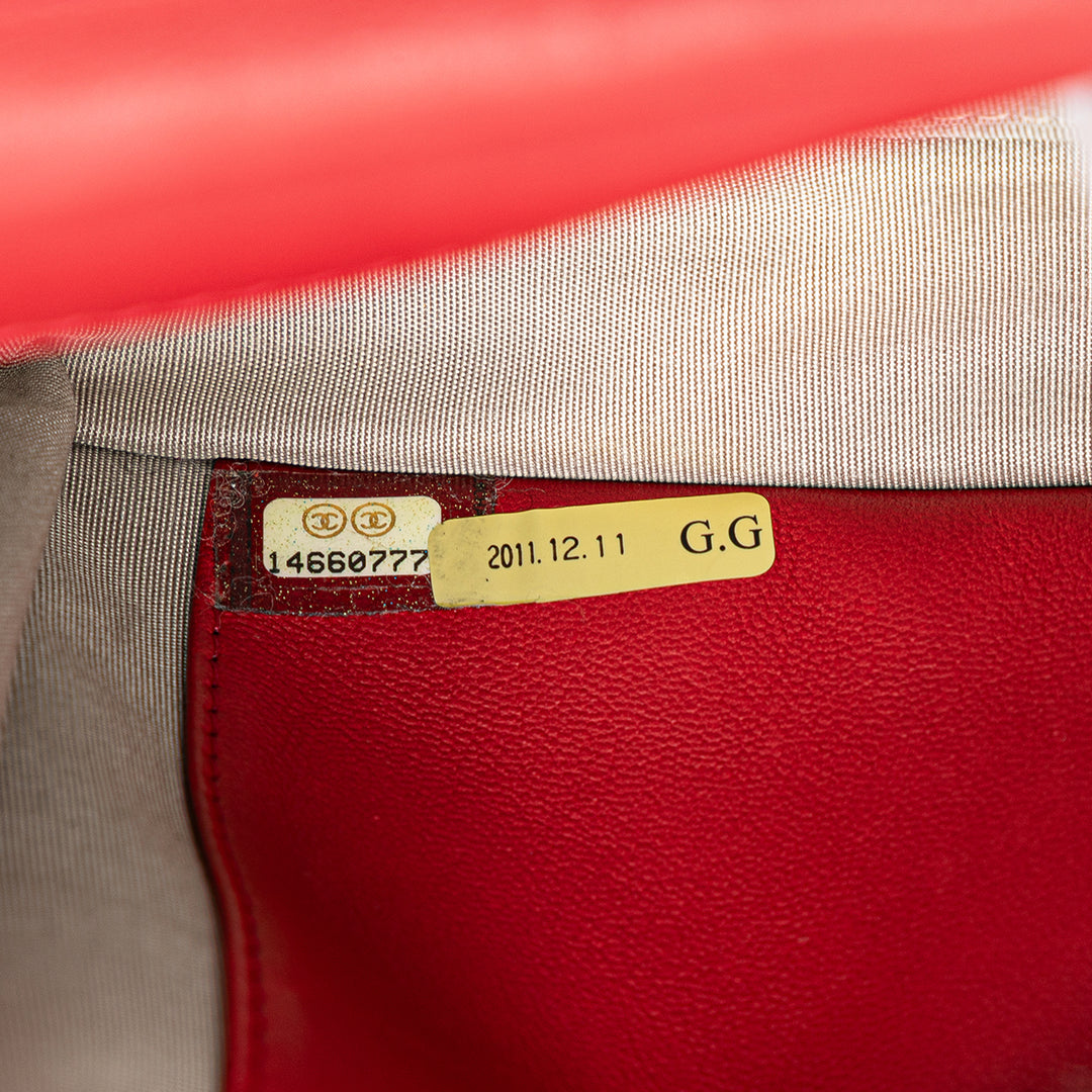 CC Calfskin Wallet On Chain Red - Gaby Paris