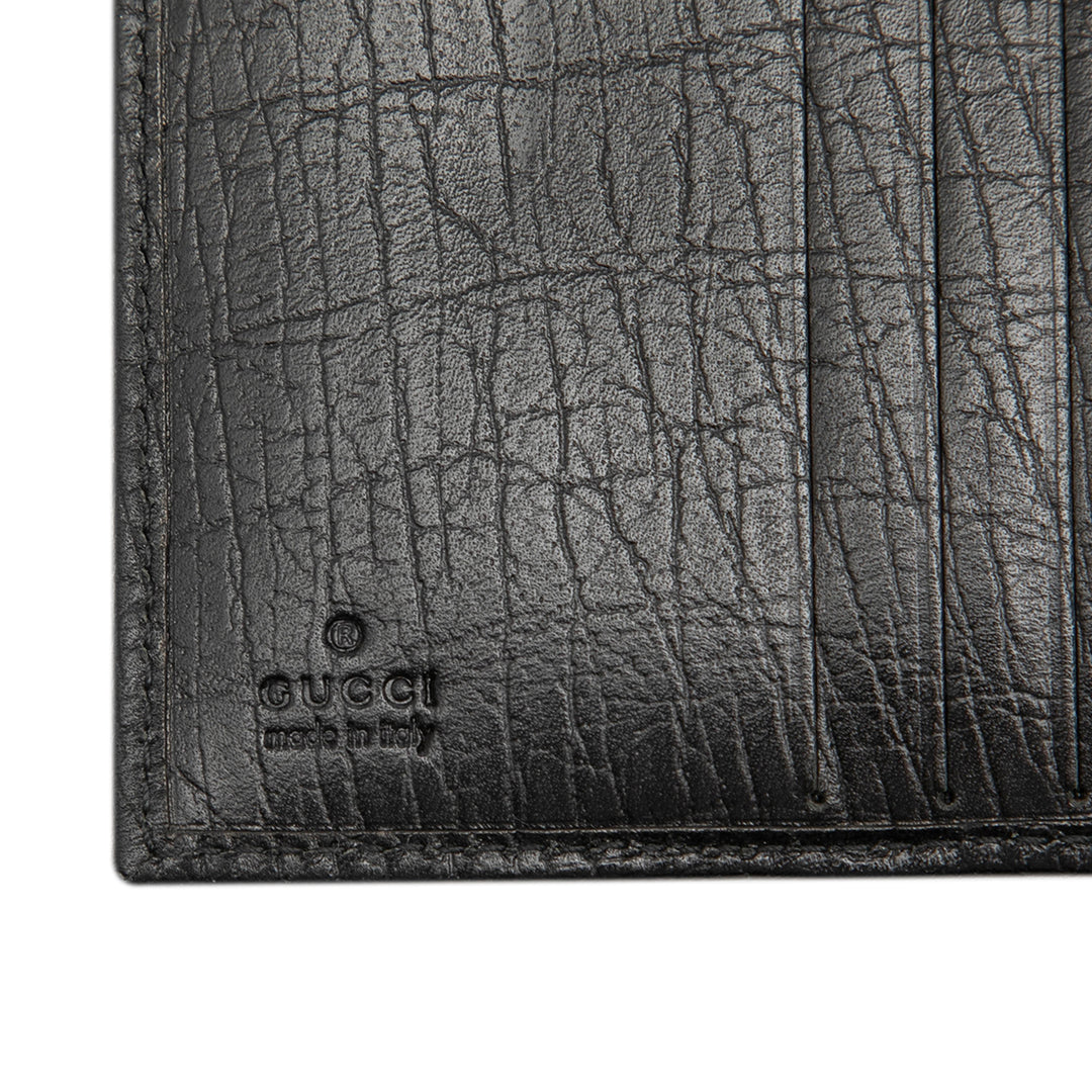 Gucci GG Toile et Cuir Bamboo Compact Portefeuille