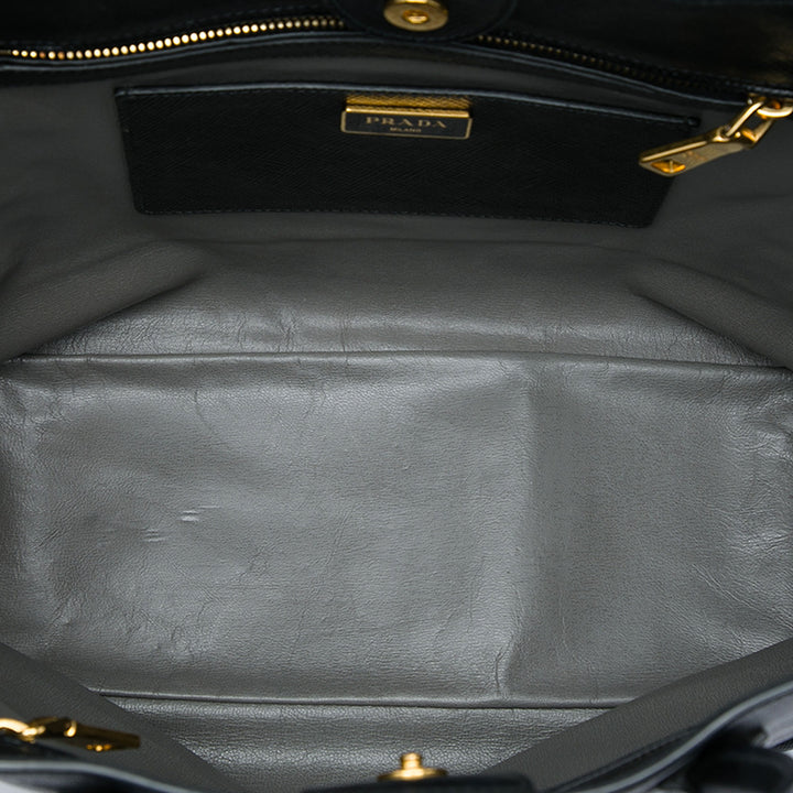 Prada Cabas Side Zippé Saffiano Noir – vue 4 – GABY PARIS