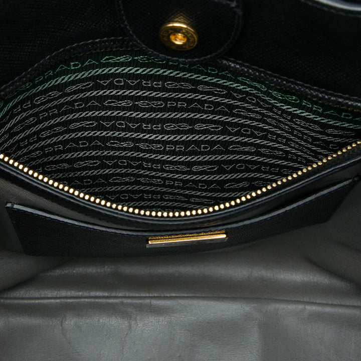 Prada Cabas Side Zippé Saffiano Noir – vue 5 – GABY PARIS