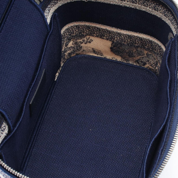 Toile De Jouy Embroidered Canvas Diortravel Vanity Case Blue - Gaby Paris