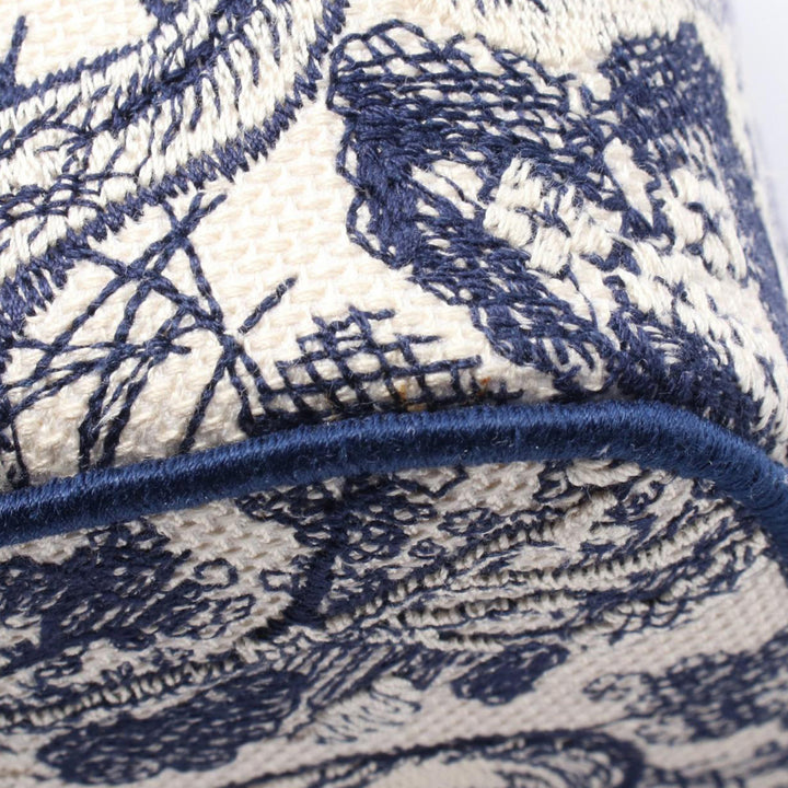 Toile De Jouy Embroidered Canvas Diortravel Vanity Case Blue - Gaby Paris
