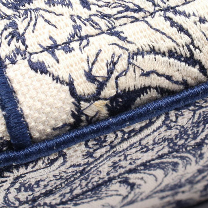 Toile De Jouy Embroidered Canvas Diortravel Vanity Case Blue - Gaby Paris
