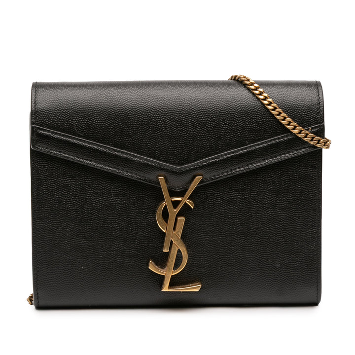 Saint Laurent Grain De Poudre Monogram Cassandra Chain Portefeuille