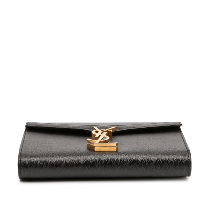 Saint Laurent Grain De Poudre Monogram Cassandra Chain Portefeuille