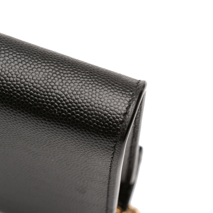 Saint Laurent Grain De Poudre Monogram Cassandra Chain Portefeuille