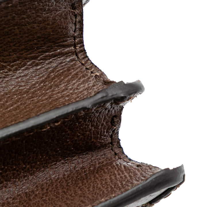 Small Jumbo GG Canvas Web Ophidia Top Handle Flap Brown - Gaby Paris