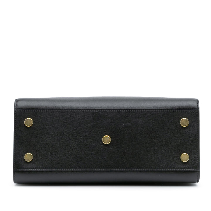 Saint Laurent Baby Cuir Sac De Jour Sac cartable Noir – GABY PARIS Authentique