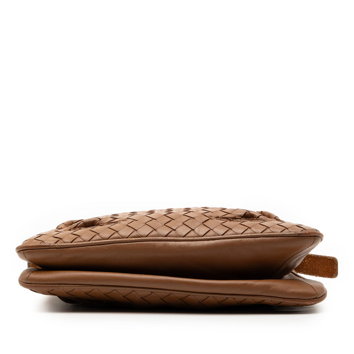 Bottega Veneta Intrecciato Cutwork Sac nappa Marron – vue 3 – GABY PARIS