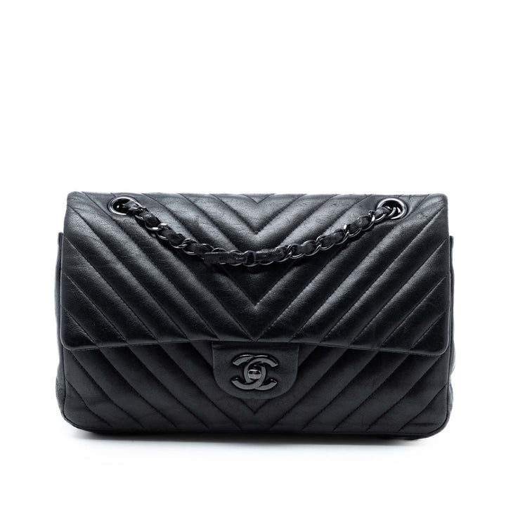 Chanel Medium Classic Chevron Cuir d’agneau So Double rabat