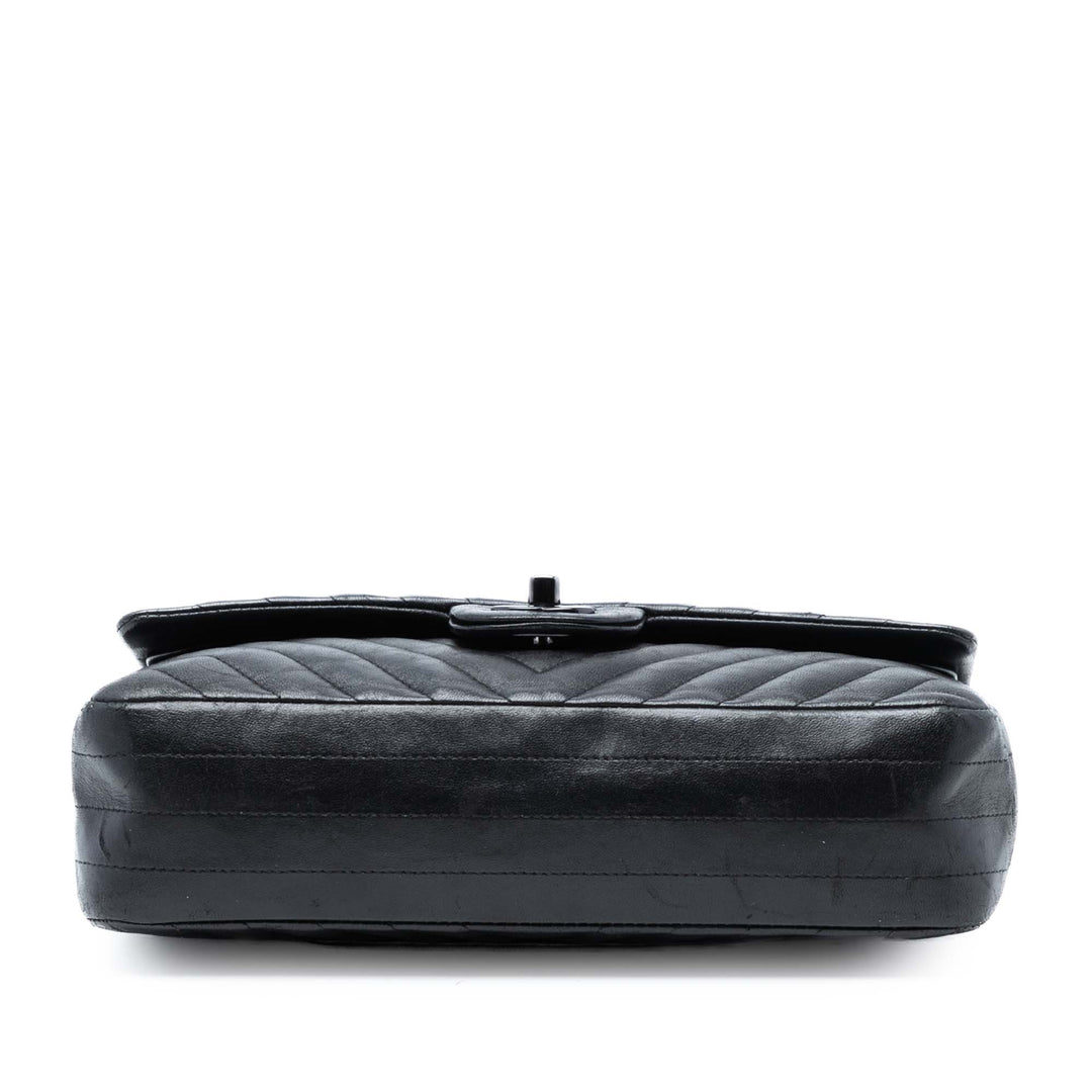 Chanel Medium Classic Chevron Cuir d’agneau So Double rabat