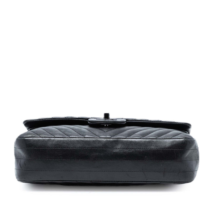 Chanel Medium Classic Chevron Cuir d’agneau So Double rabat