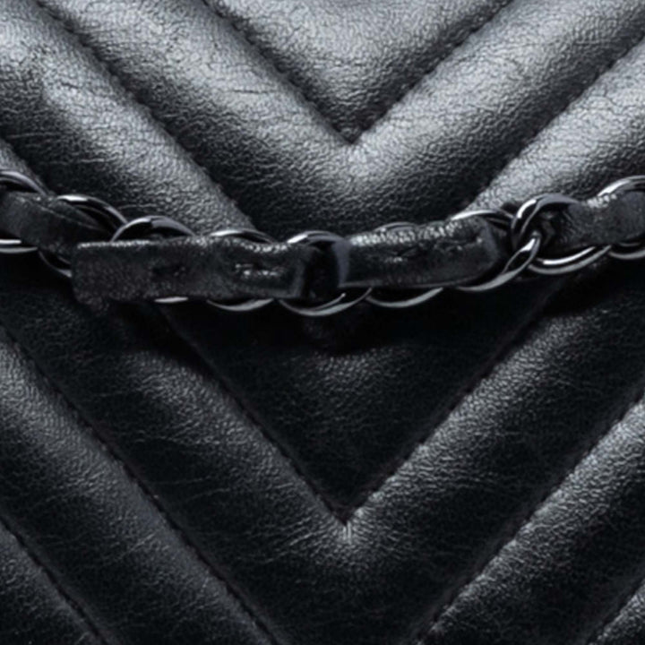 Chanel Medium Classic Chevron Cuir d’agneau So Double rabat