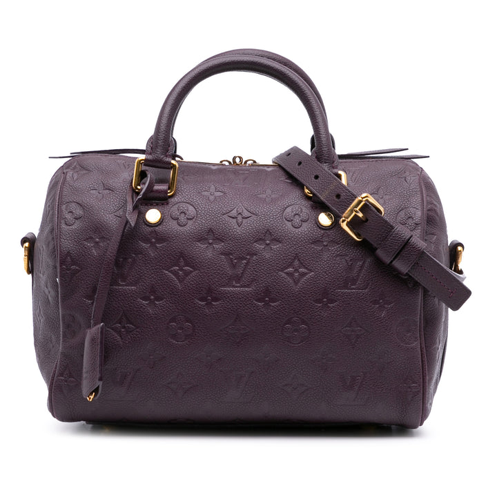 Louis Vuitton Monogram Empreinte Speedy Bandouliere 25 Violet