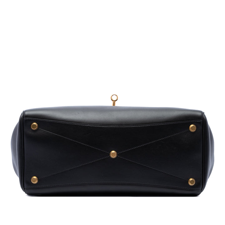 Balenciaga Cabas Bel Air Carry All Moyen Cuir de veau lisse Noir – vue 3 – GABY PARIS