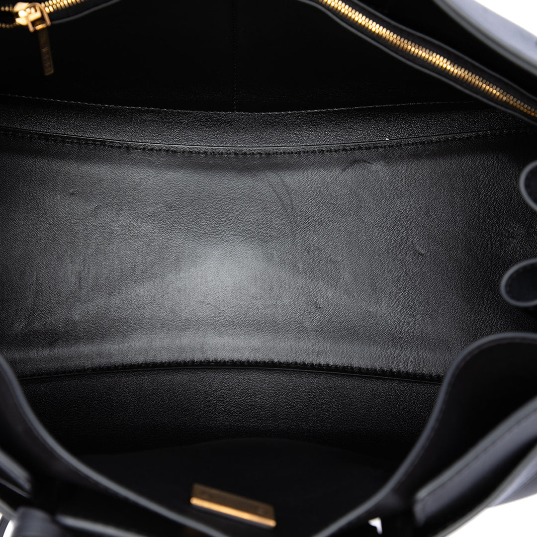 Balenciaga Cabas Bel Air Carry All Moyen Cuir de veau lisse Noir – vue 4 – GABY PARIS