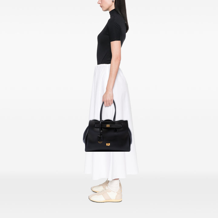 Balenciaga Cabas Bel Air Carry All Moyen Cuir de veau lisse Noir – vue 6 – GABY PARIS