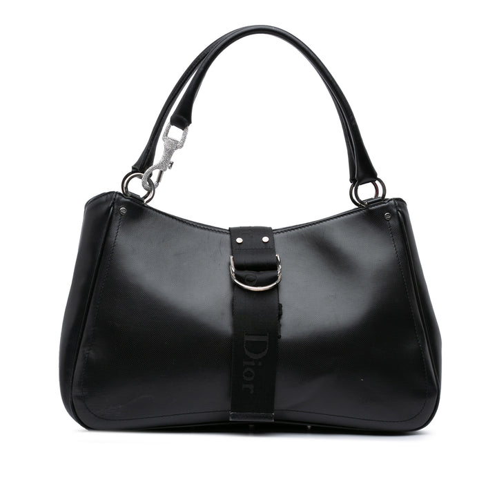 Coated Canvas Crystal Hardcore Handbag Black - Gaby Paris