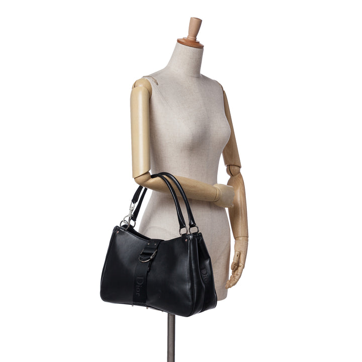 Coated Canvas Crystal Hardcore Handbag Black - Gaby Paris