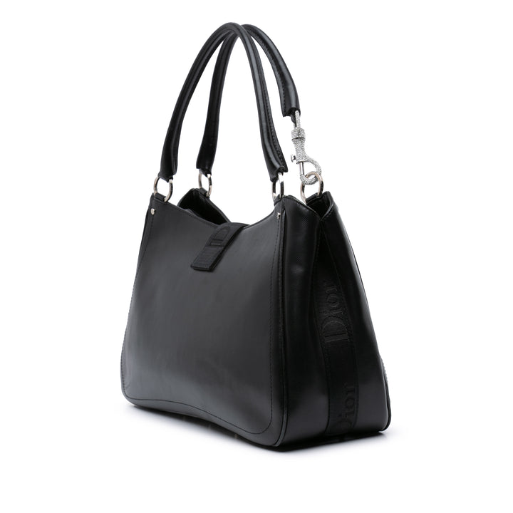 Coated Canvas Crystal Hardcore Handbag Black - Gaby Paris