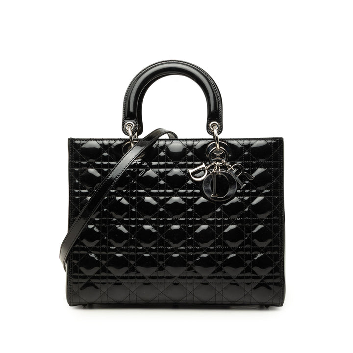 Dior Lady Dior Cannage Grand Noir – vue principale – GABY PARIS
