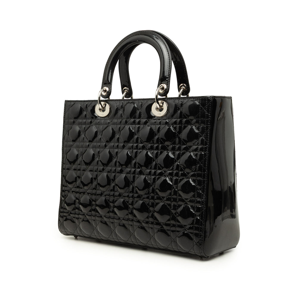 Dior Lady Dior Cannage Grand Noir – vue 2 – GABY PARIS