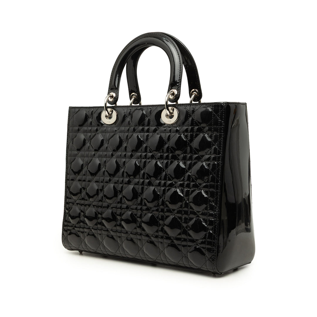 Dior Lady Dior Cannage Grand Noir – vue 2 – GABY PARIS