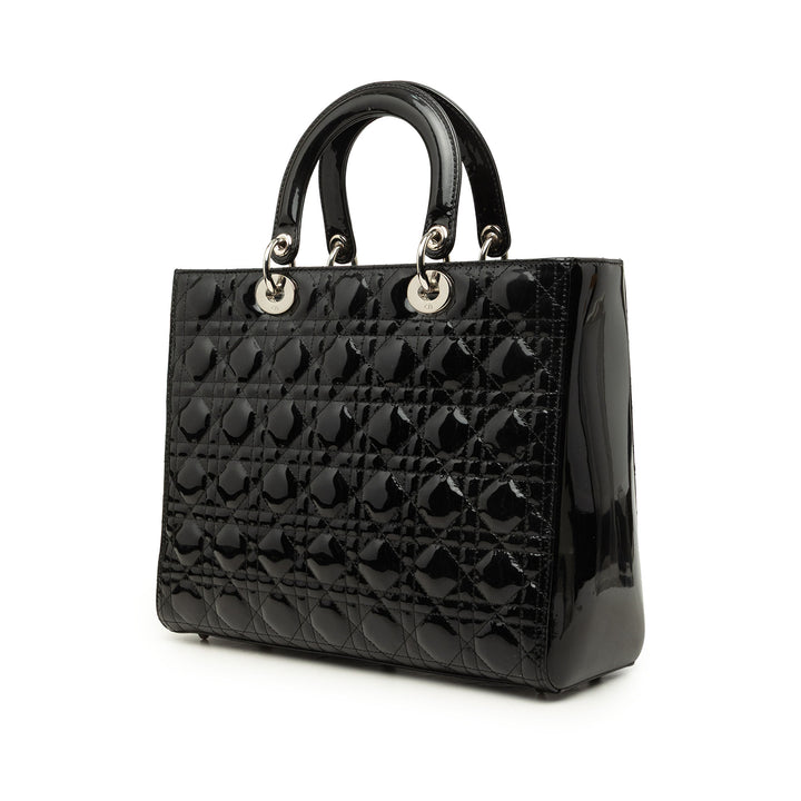 Dior Lady Dior Cannage Grand Noir – vue 2 – GABY PARIS