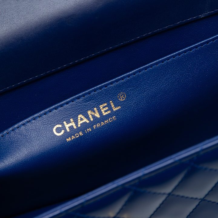 Chanel CC Matelassé Cuir d’agneau Long à rabat