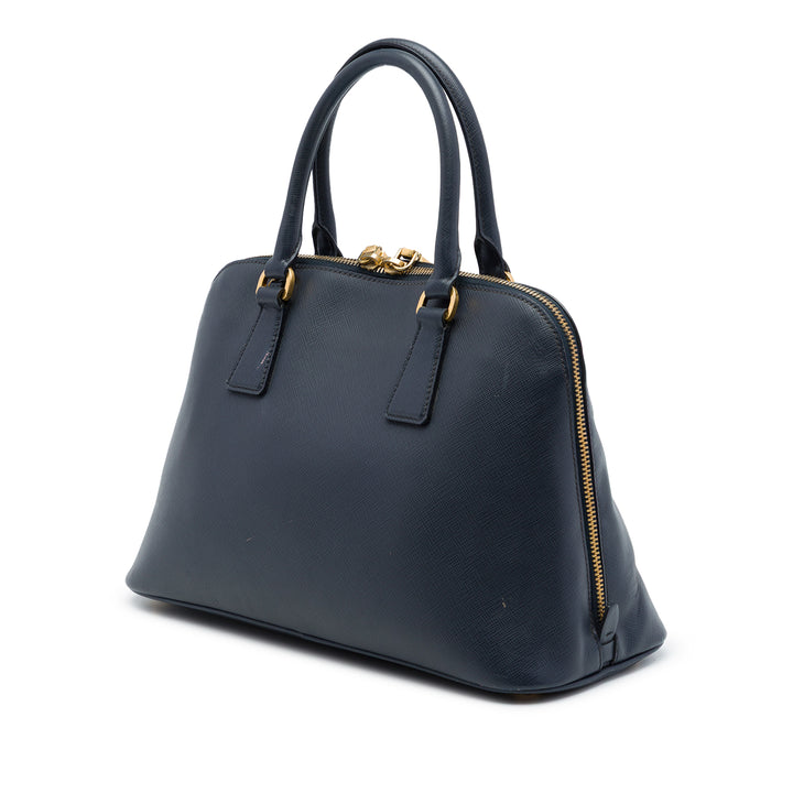 Prada Lux Promenade Sac Moyen Saffiano Bleu – vue 2 – GABY PARIS