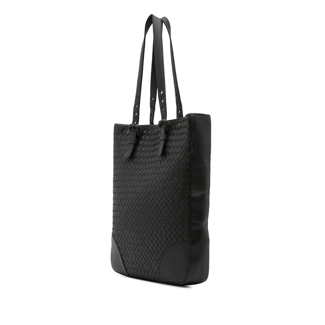 Nappa Intrecciato Tote Black - Gaby Paris
