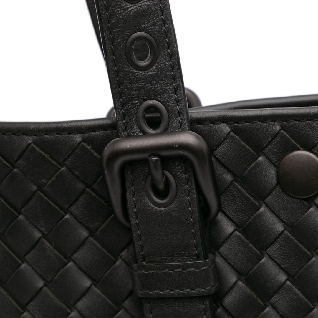 Nappa Intrecciato Tote Black - Gaby Paris