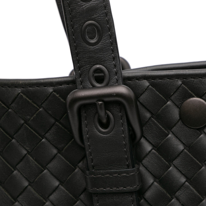 Nappa Intrecciato Tote Black - Gaby Paris