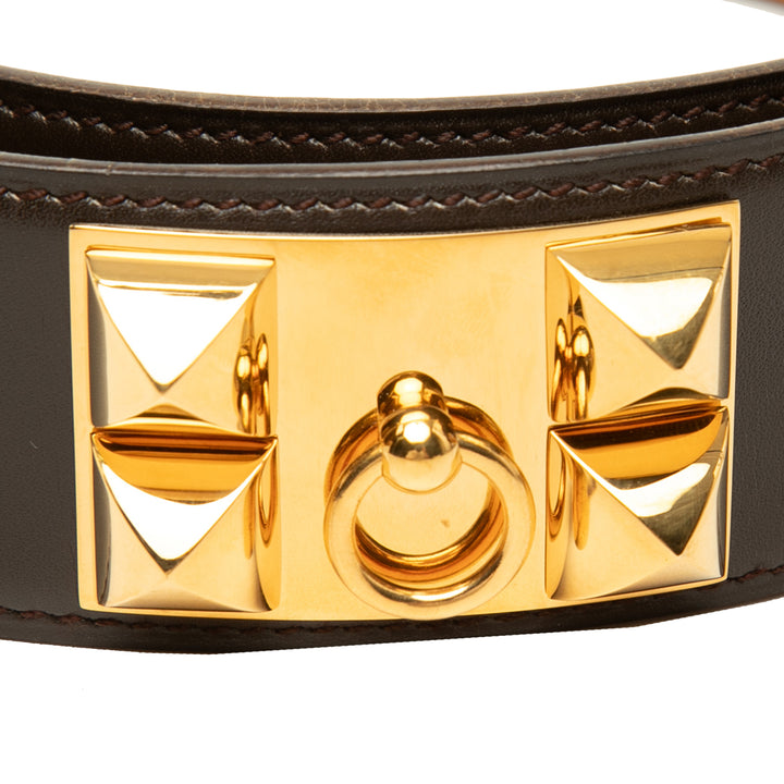 Box Veau Collier de Chien Ceinture 70 Box Marron
