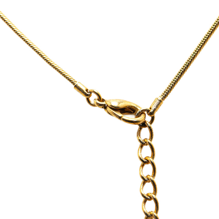 Gold Plated Key Pendant Necklace Gold - Gaby Paris