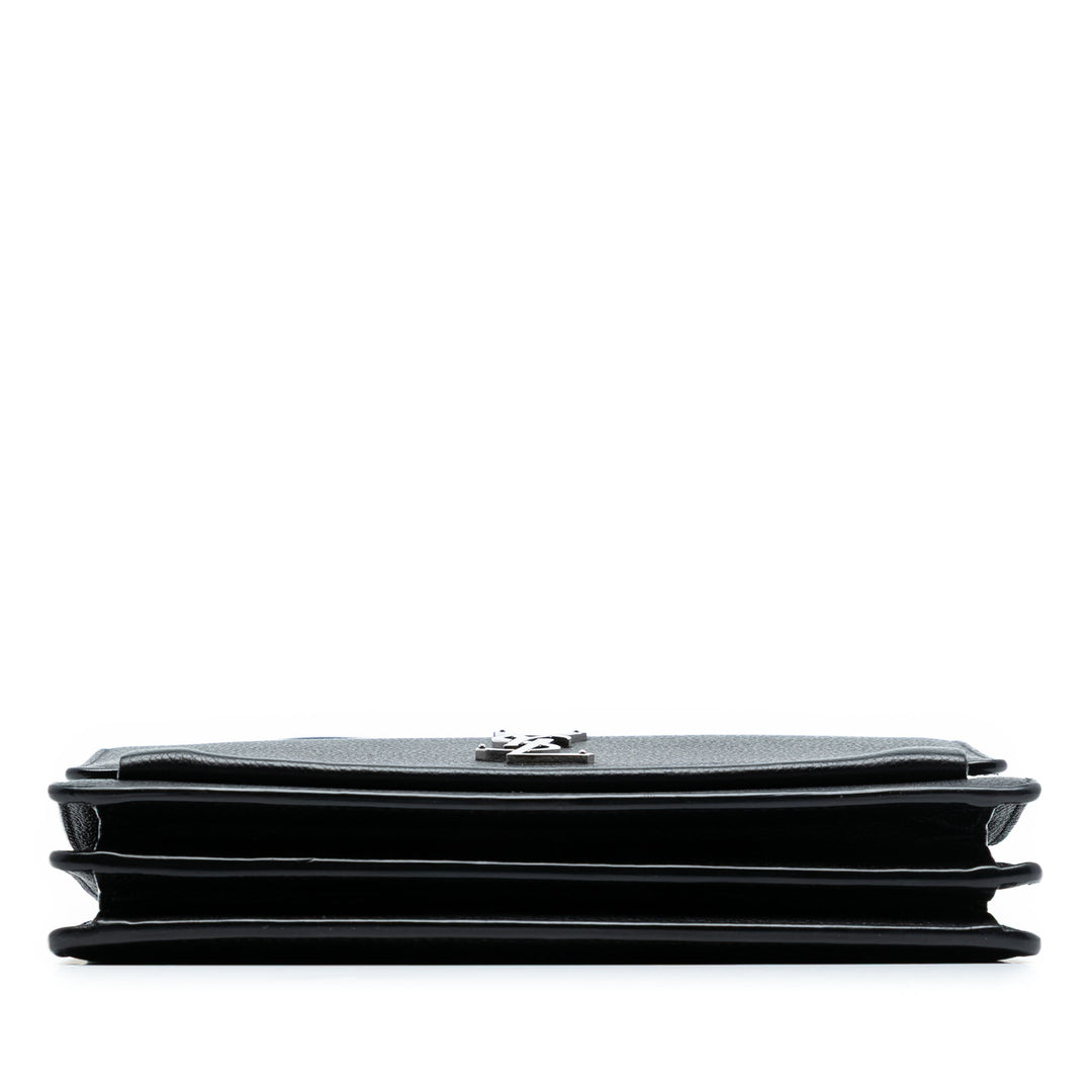 Saint Laurent Medium Cuir de veau grainé Monogram Sunset Sac porté croisé