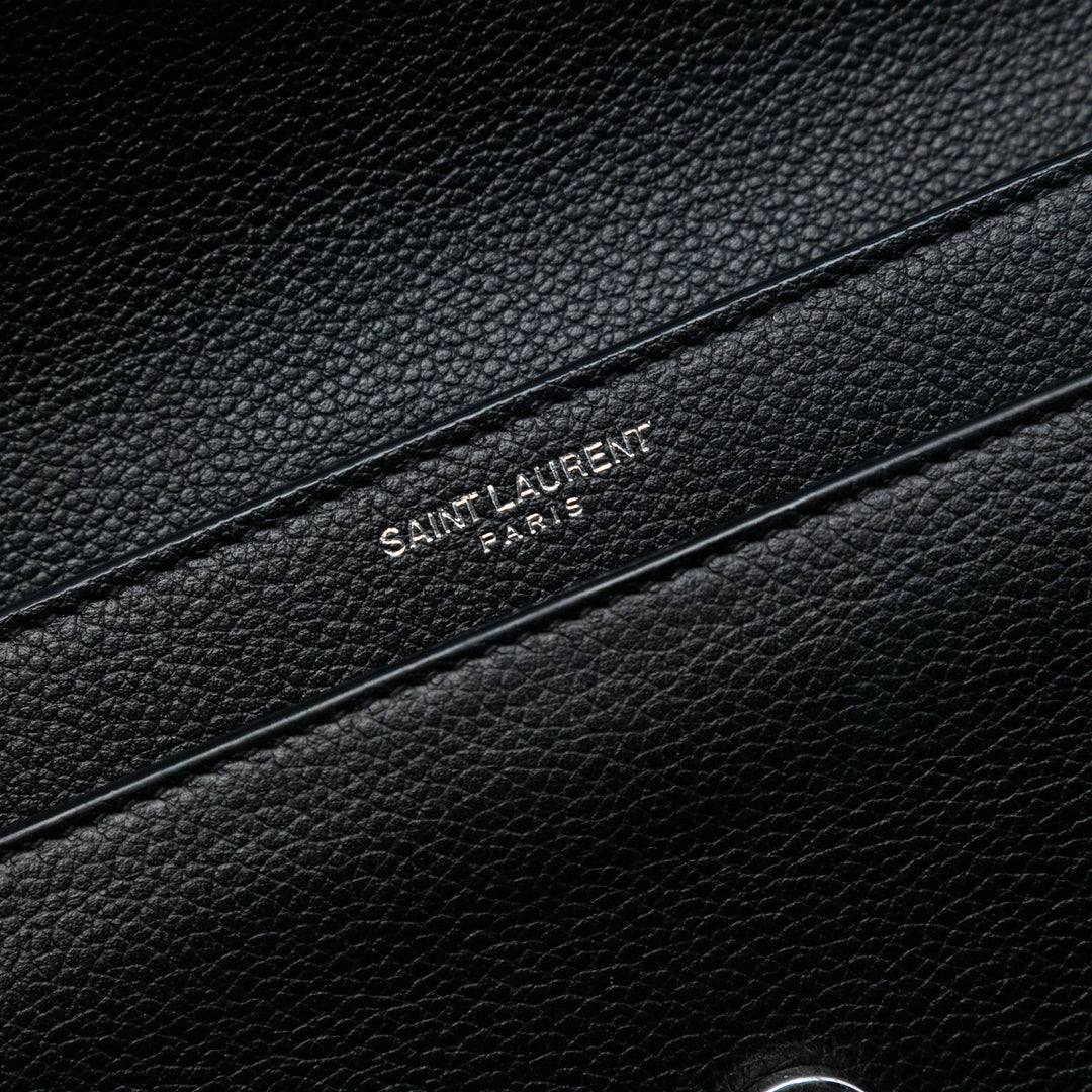 Saint Laurent Medium Cuir de veau grainé Monogram Sunset Sac porté croisé