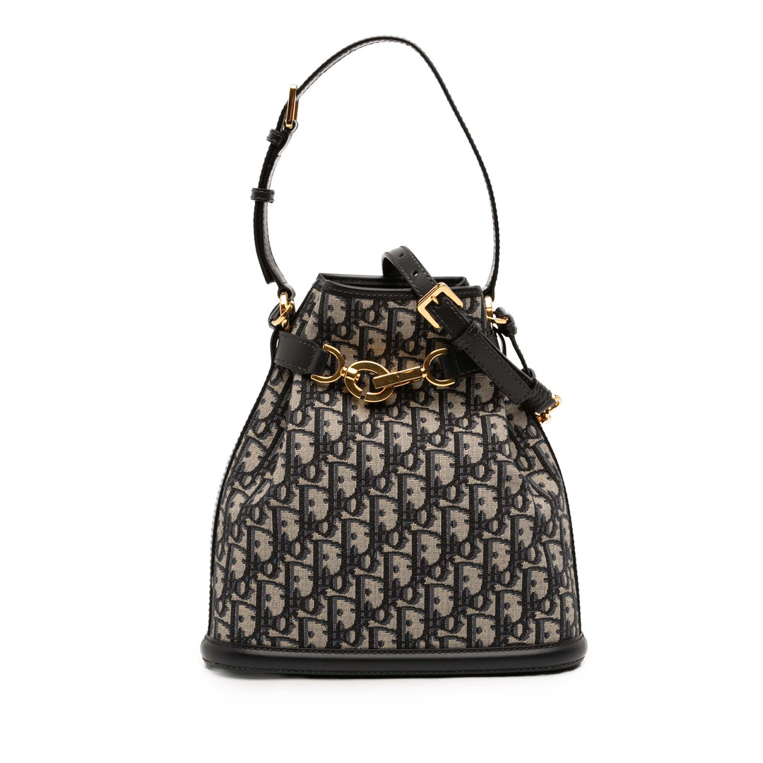 Dior Medium Oblique Toile CEst Dior Bucket Sac