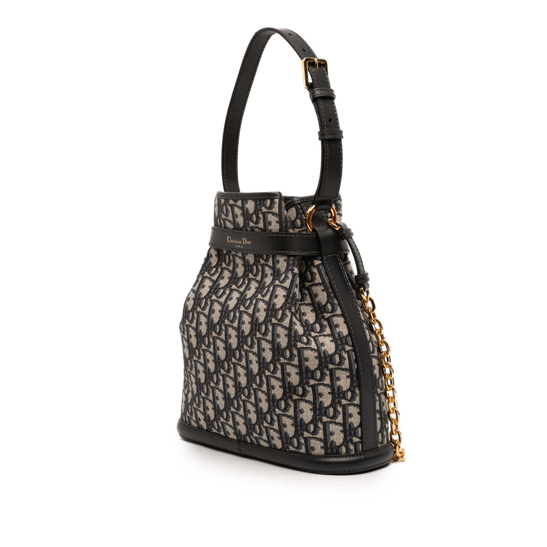 Dior Medium Oblique Toile CEst Dior Bucket Sac