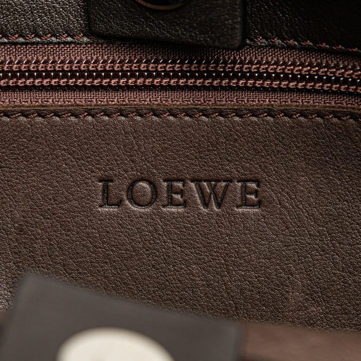LOEWE Daim Fusta 28 Cabas Marron