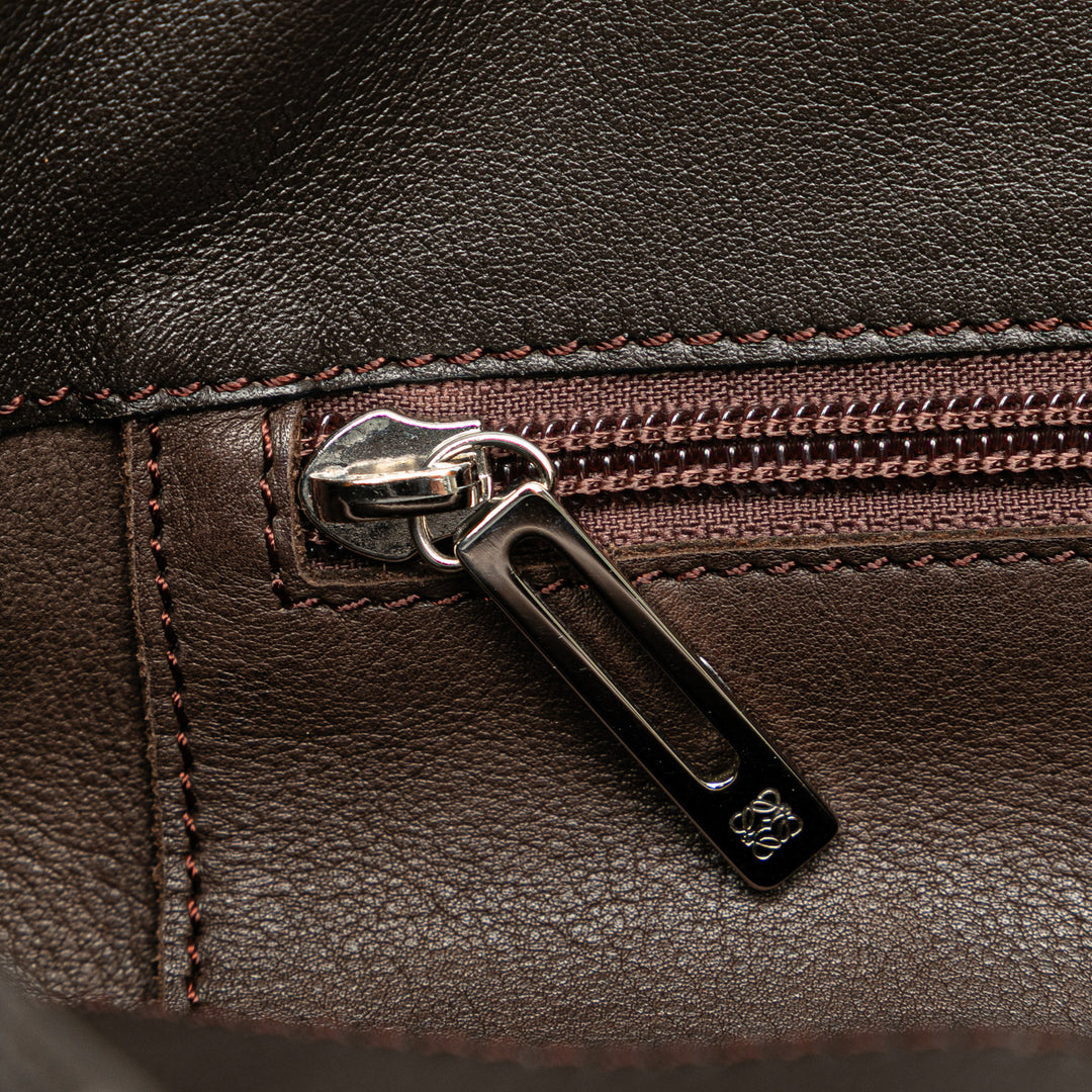 LOEWE Daim Fusta 28 Cabas Marron