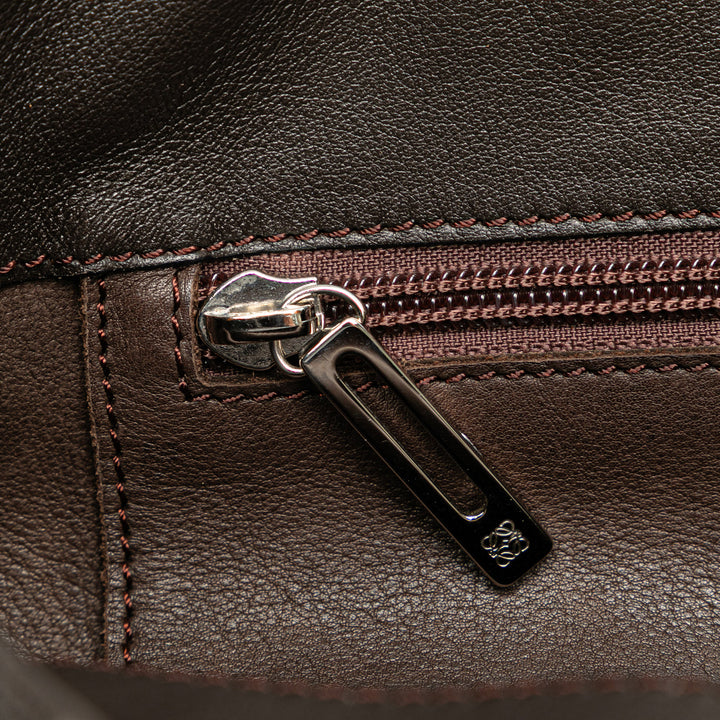 LOEWE Daim Fusta 28 Cabas Marron