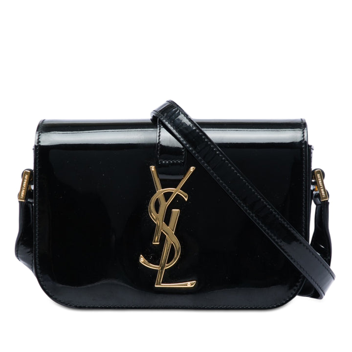Saint Laurent Small Cuir verni Monogram Universite Sac porté croisé