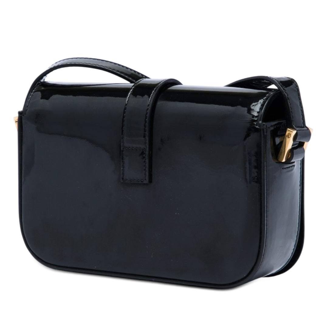Saint Laurent Small Cuir verni Monogram Universite Sac porté croisé