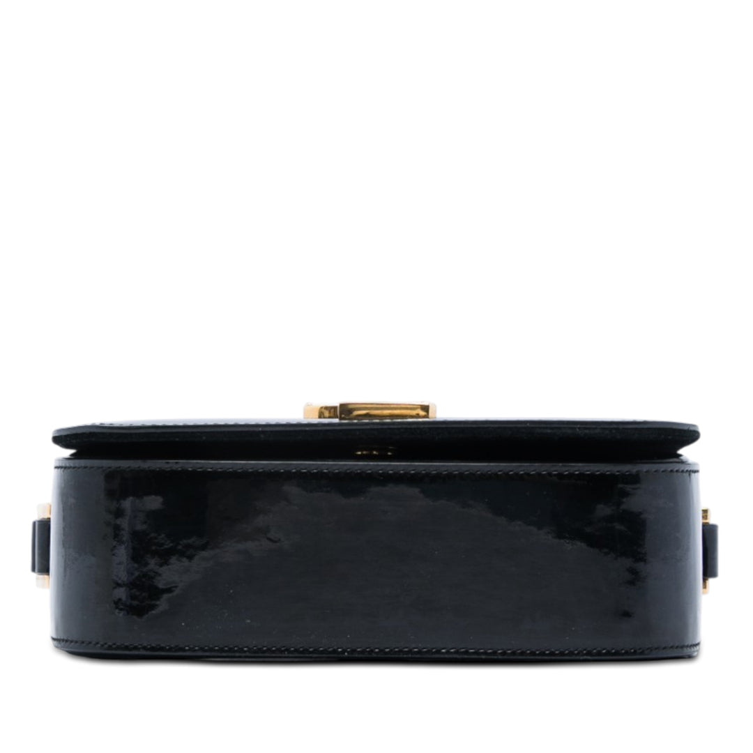 Saint Laurent Small Cuir verni Monogram Universite Sac porté croisé