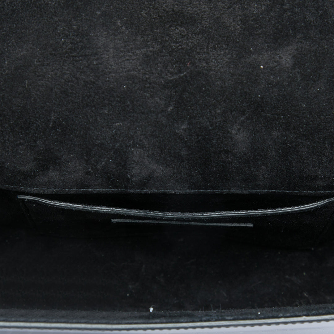 Saint Laurent Small Cuir verni Monogram Universite Sac porté croisé