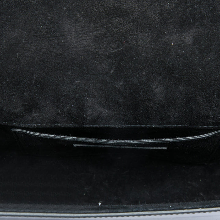 Saint Laurent Small Cuir verni Monogram Universite Sac porté croisé