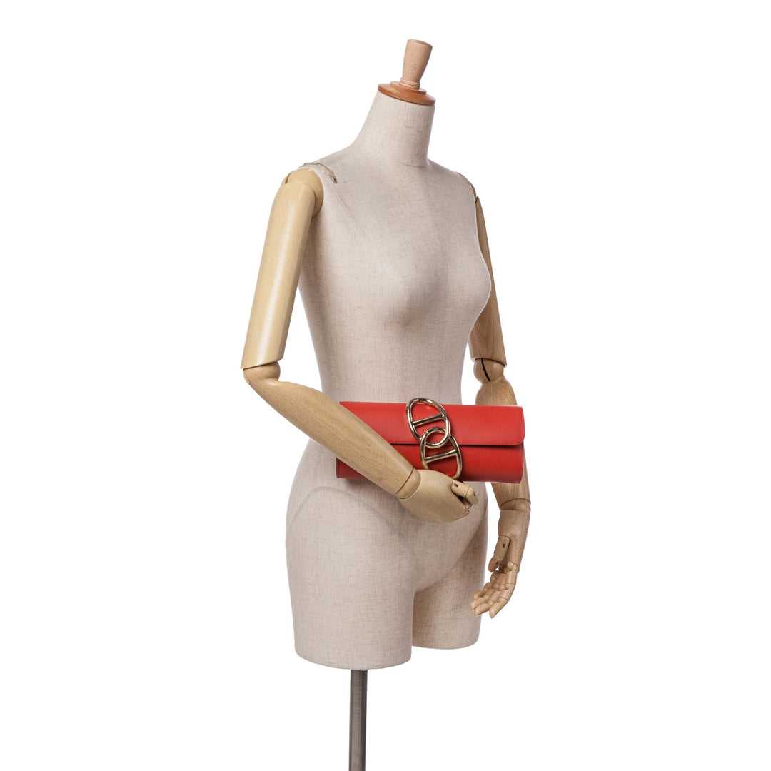 Tadelakt Egee Clutch Red - Gaby Paris