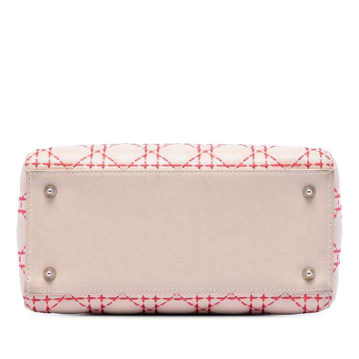 Dior Medium Cuir d’agneau Cannage Surpiqué Lady Dior